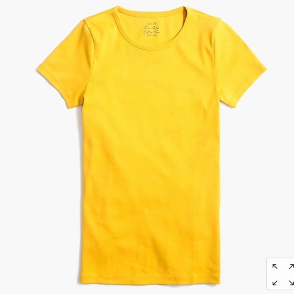 J.Crew Fine Rib Tee, Sunset Gold